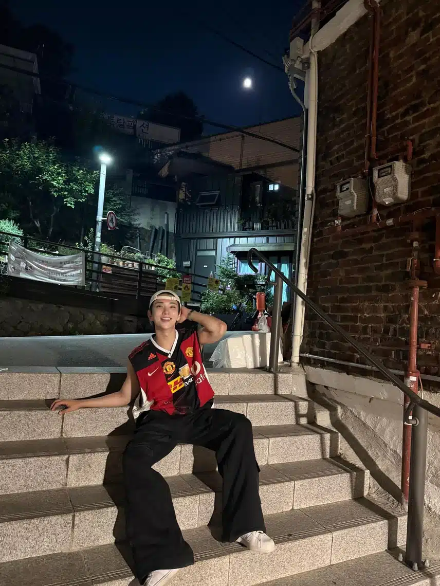 Joshua's Instagram is up, even when he's out for a night walk!