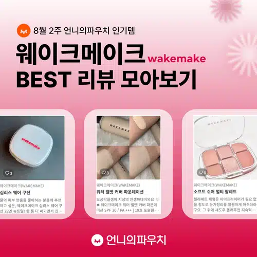 👑8월 2주 언니의파우치 인기템👛 웨이크메이크 BEST 리뷰 모아보기!