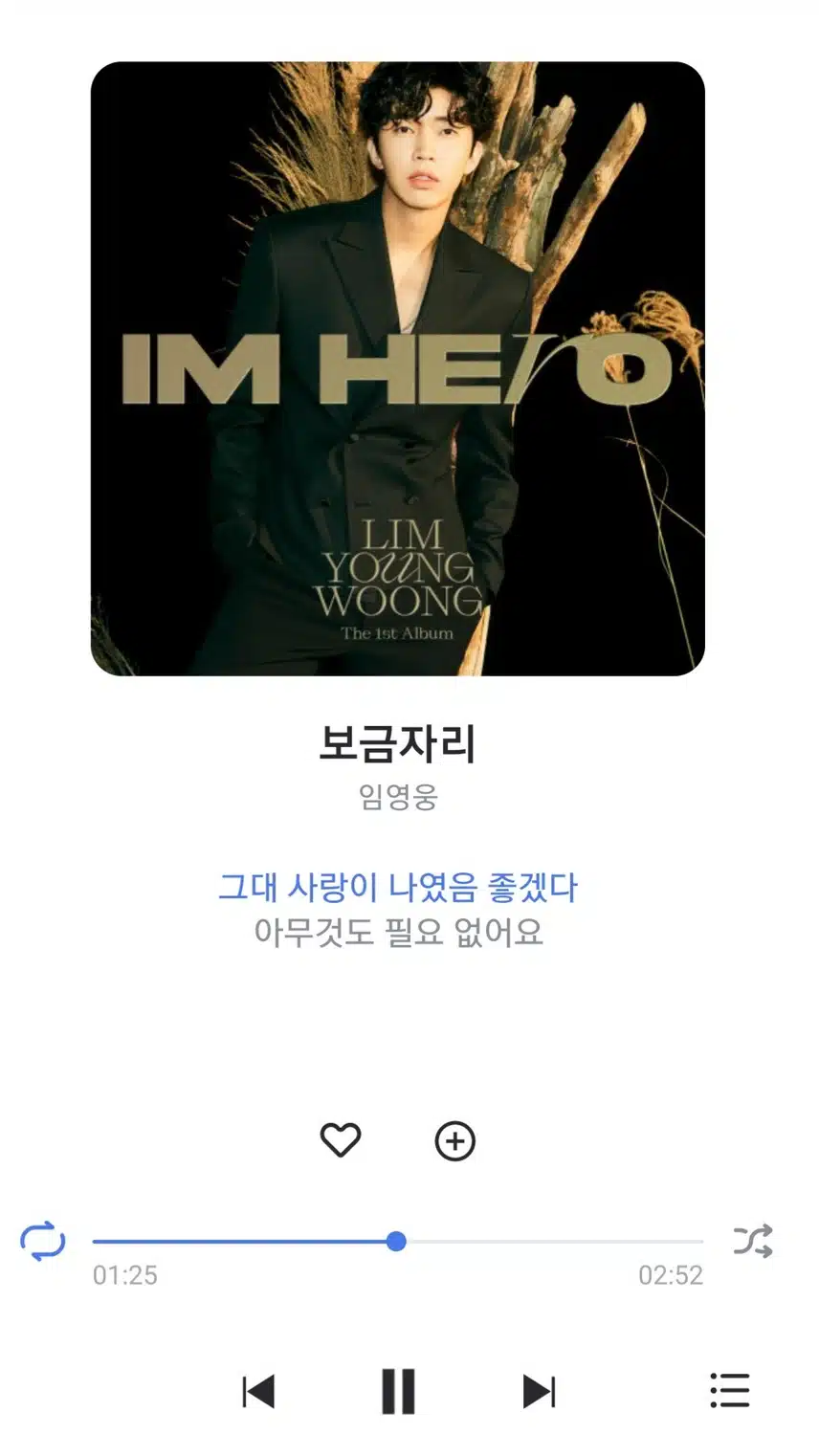 나른한 오후 영웅님 보금자리 노래 들어요 