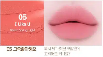 에뛰드 포근 픽싱 틴트 전색상 - 웜톤 쿨톤 컬러 추천 가이드