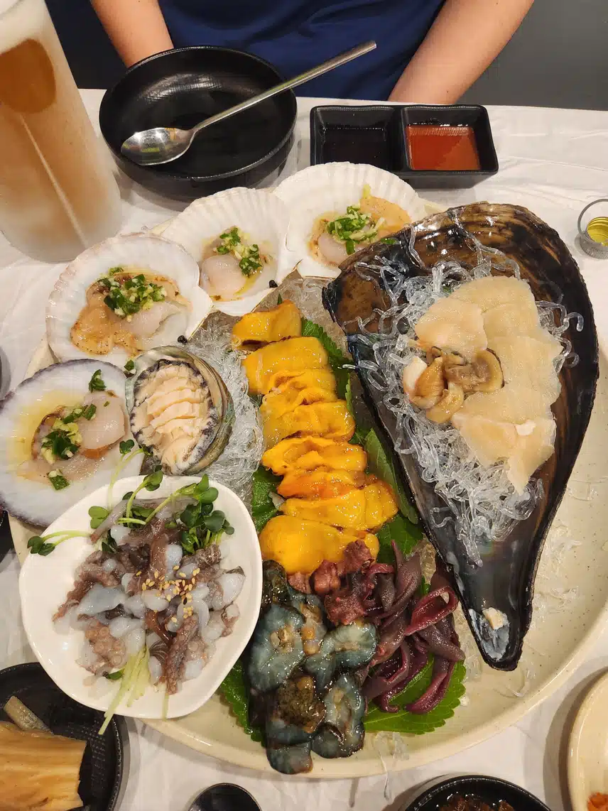 맛있는 해물모듬 한상