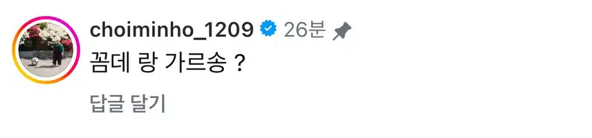 cuma akting 😏 + dan komentar Minho ㅋㅋ