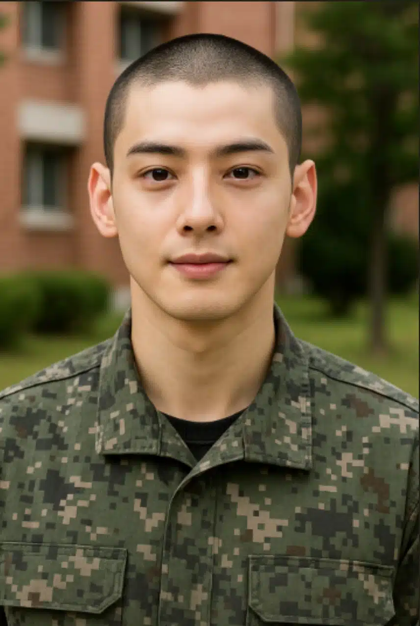 삭발에도 변치않는 비주얼을 뽐내는 은우님