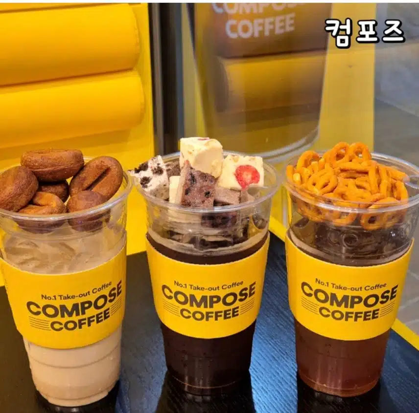 V của BTS đã tiết lộ sản phẩm Compose Coffee mới và những bức ảnh quảng cáo.