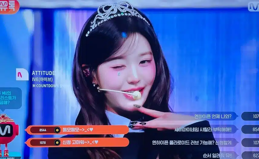 Ayer estaba viendo la televisión y vi Attitude en Mnet y tomé una foto rápida.