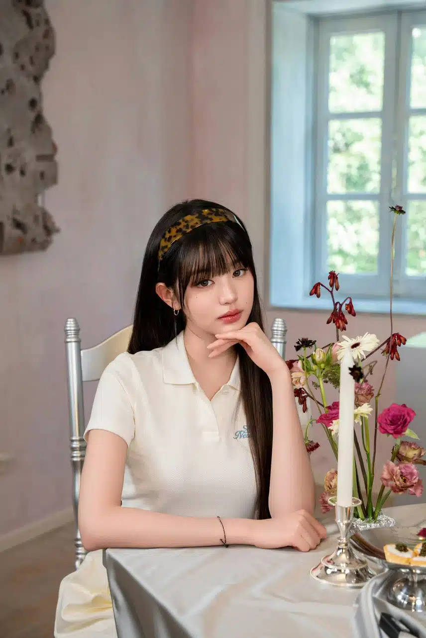 New Balance Ive Jang Won-young con una sensación linda y regordeta